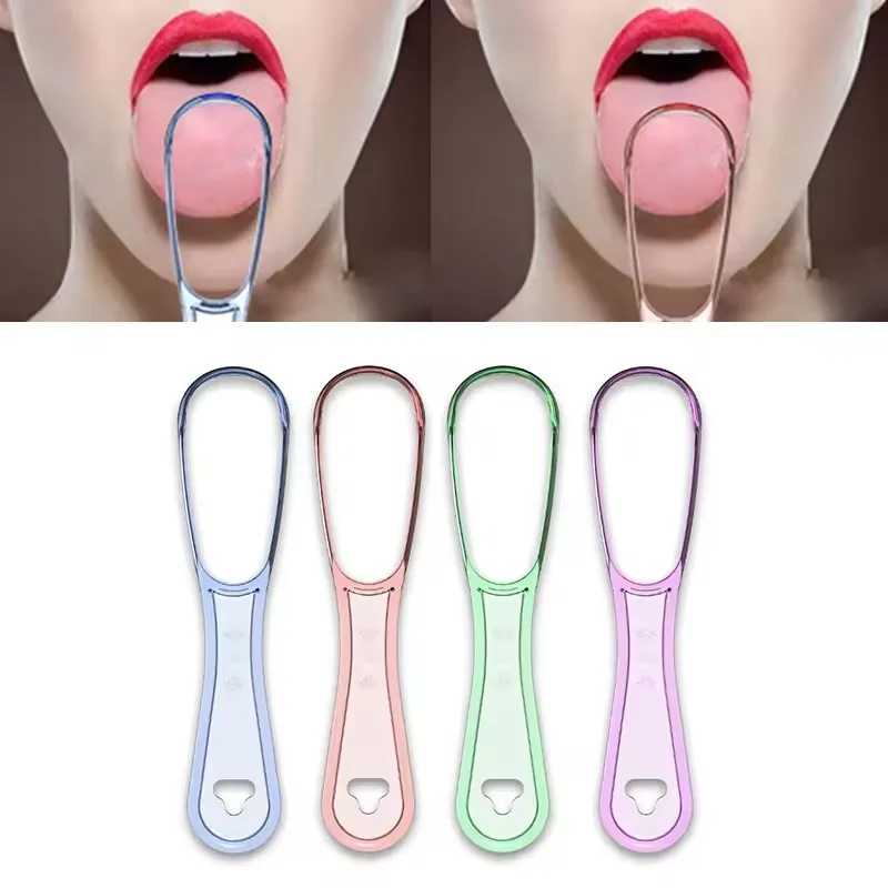 1-3Pcs Tongue Scraper Reusable Tongue Cleaning Tool Food Grade Plastic Mouth Scraper Washable Oral Hygiene Care Appliances