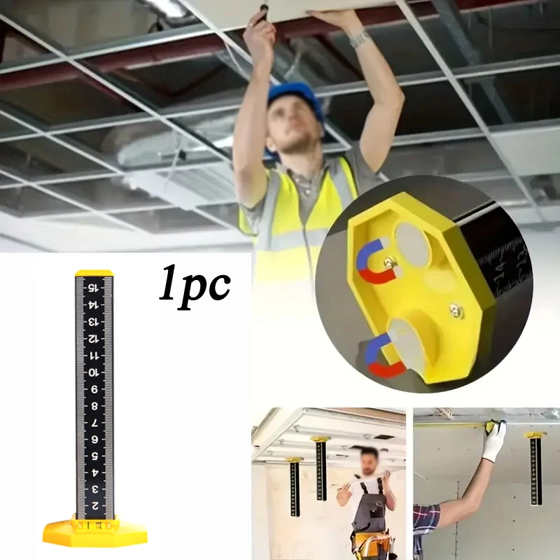 

1pc Aluminum Alloy Ceiling Floor Tile Leveling And Positioning Ruler With Magnetic Special Drop Ceiling Installation Tools