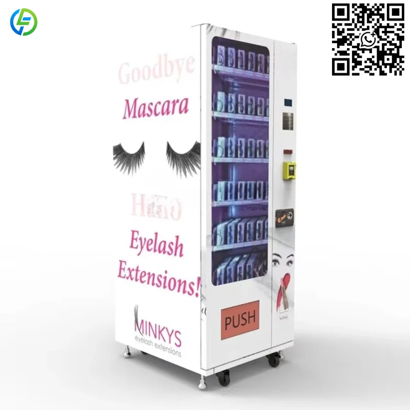 Customized 6-Layer Vending Machine for Beauty Nail Eyelashes with Coin Credit Card Token QR Code Payment System Trading Card