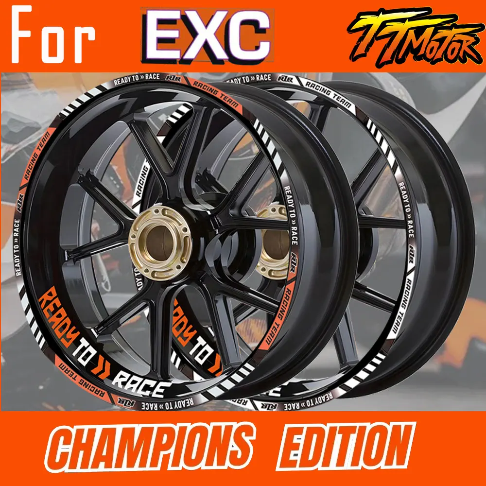

For 21" 18" Wheel KTM 125 EXC 125/250/300/350/450/500 Racing Wheels Motorcycle Tire Stickers Reflective Rim Tape Decals