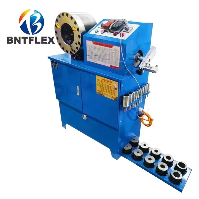 2 Combined 1 Hose Fittings Crimp Machine  High Pressure Hydraulic Rubber Crimp Hose Peeling Skiving Machine