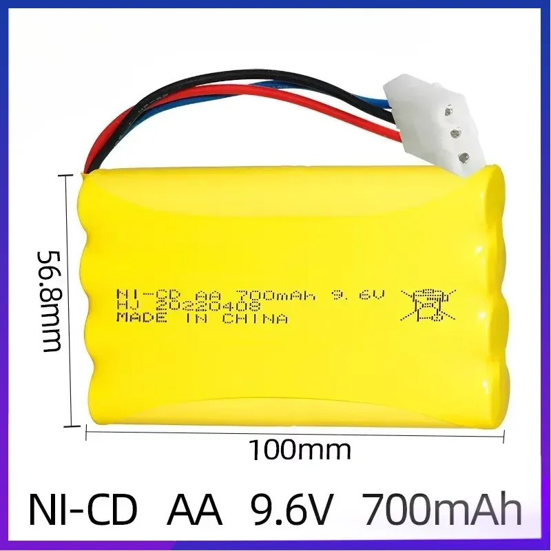New 9.6v 700mAh NiCD Battery For Remote Control Rc Cars Tanks Robots Boat Ship Toys Guns AA 9.6 v Rechargeable Battery