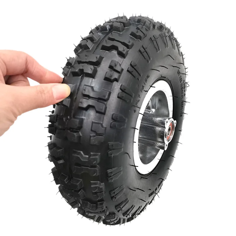 4.10-4 Tyre Wheel 4.10-4 Inner Tube Outer Tire with 4 Inch Wheel Rim for 49cc Mini Quad Dirt Bike Scooter ATV Buggy