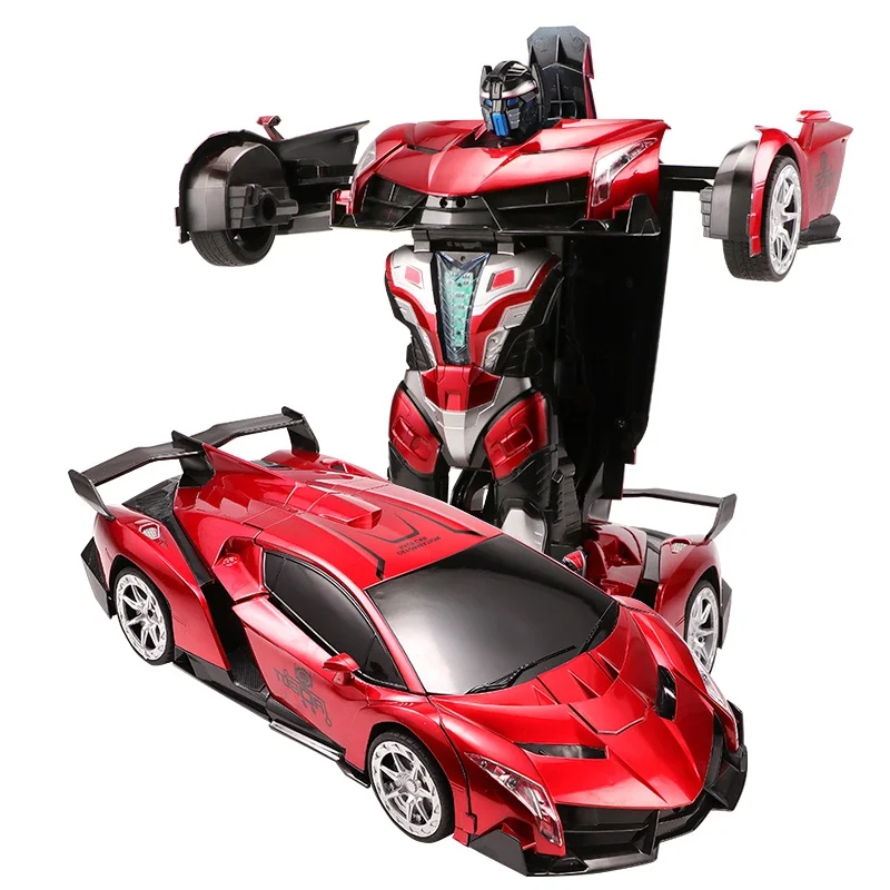 รถบังคับวิทยุแปลงร่างได้ ควบคุมด้วยเสียงและท่าทาง ของเล่นรถแข่งไฟฟ้าสำหรับเด็กผู้ชาย
