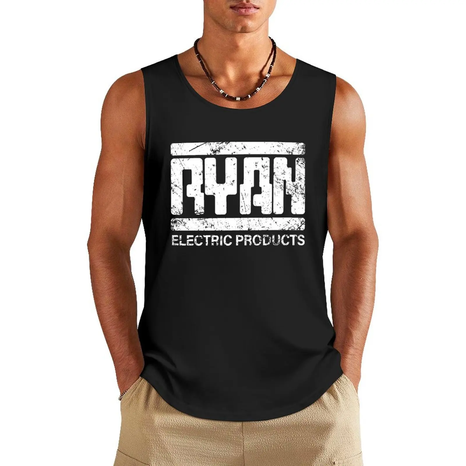 Stone Tape Ryan Electric (distressed version) Tank Top gym clothes man fitness bodybuilding men clothes