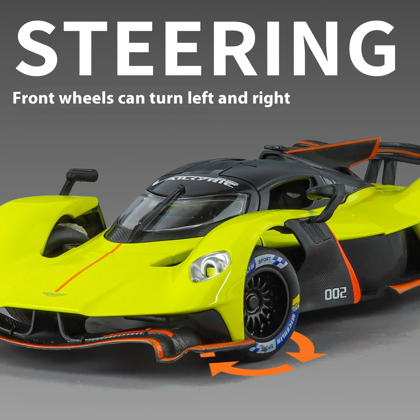 1/24 Martin Valkyrie Modello di Macchinine In Lega Pressofusa Suono Luce Porte Aperta Tirare Indietro Assorbimento Degli Urti Veicoli Giocattolo Regali Per Bambini