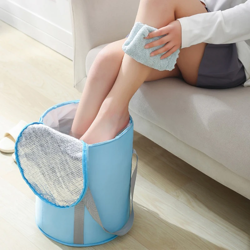 Foldable Foot Bath Bag Foot Bath Basin Thermal Foot Bath Bucket Dormitory Deep Bucket Over The Calf Home Portable Foot Bath