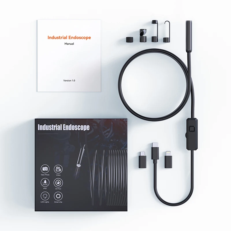 

W400-D Engine Analyzer Digital Borescope Diagnostic Scanner Dual Lens Inspection Camera Vehicle Tools Industrial Car Endoscope