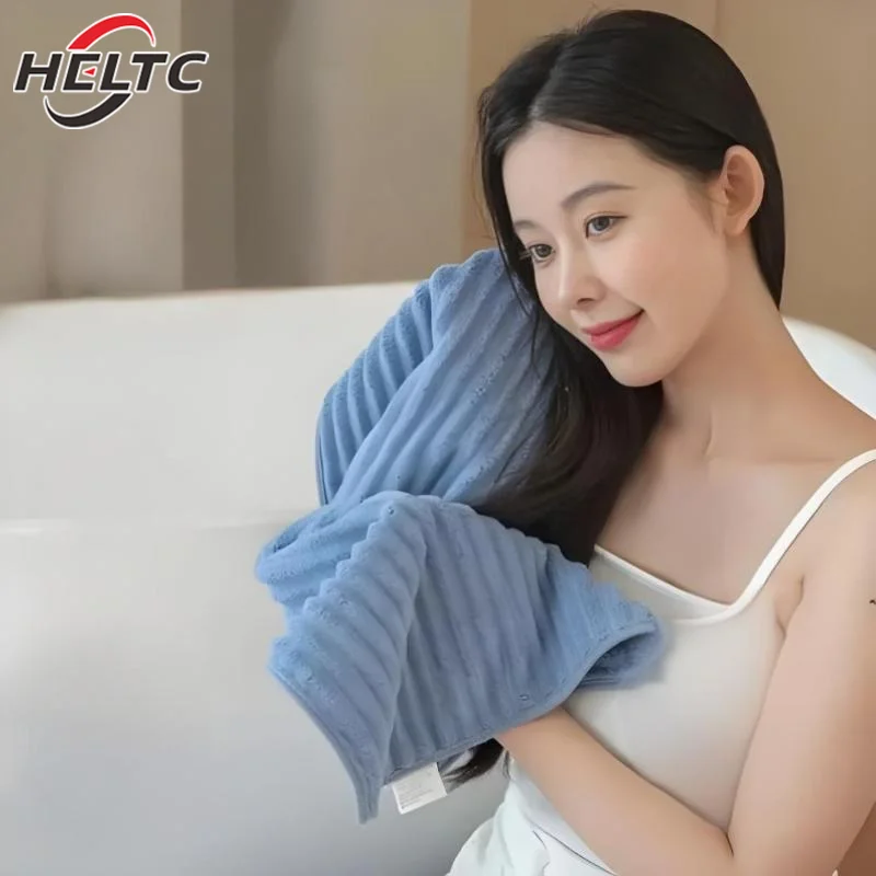 منشفة صوف مرجاني، لون خالص، ناعمة وماصة، متعددة الأغراض، مناسبة لحمامات الفنادق.