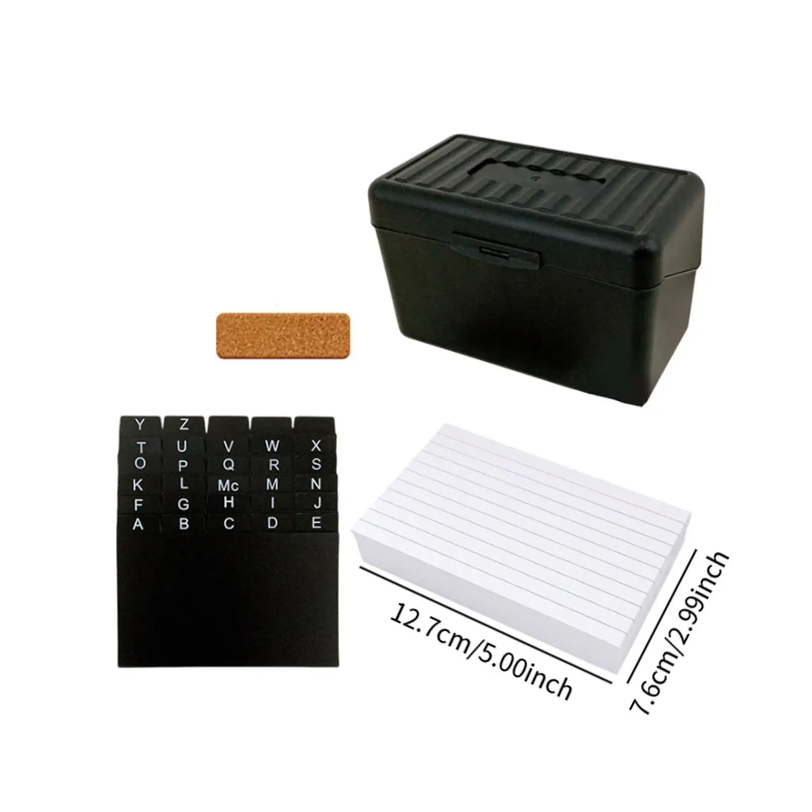 Boîte de rangement polyvalente pour cartes d'index, porte-cartes de visite, cartes lignées avec ders de synchronisation, boîte de recette, évaluation, 3 po x 5 po