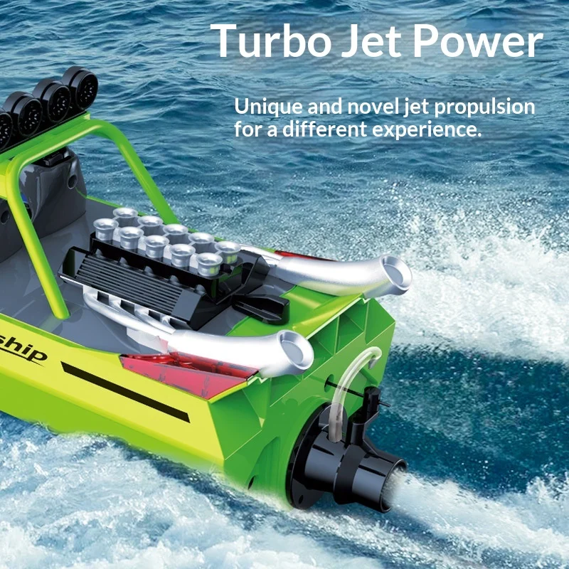 التجارة الخارجية منتج جديد محاكاة عالية السرعة التوربينات التحكم عن بعد قارب سريع قوة حصانية عالية لعبة كهربائية خفيفة #4