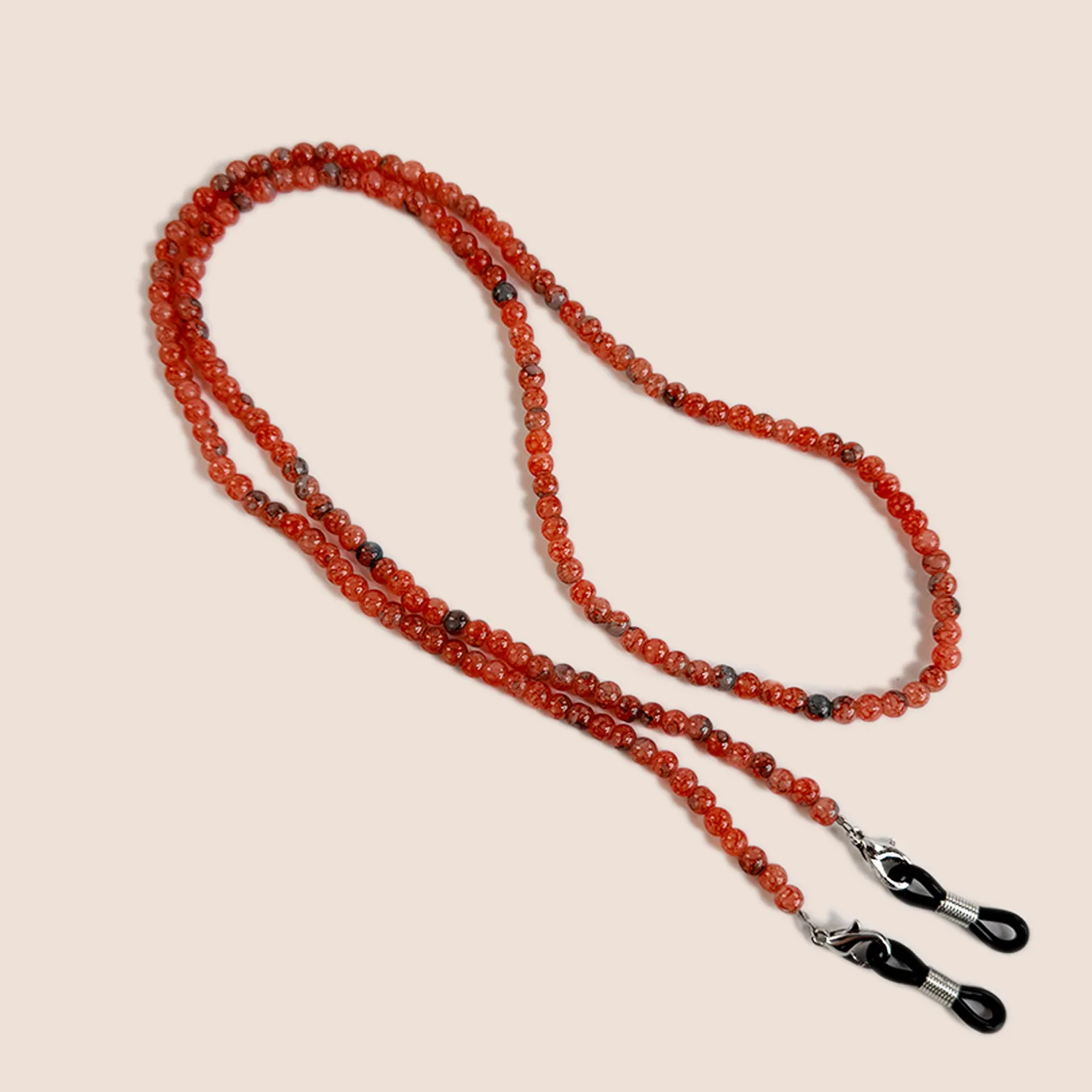 Handgefertigte Brillenkette aus farbigem Vintage-Glas, Unisex-Halskette, Anti-Verlust- und Anti-Rutsch-Brillenband – Detail 6