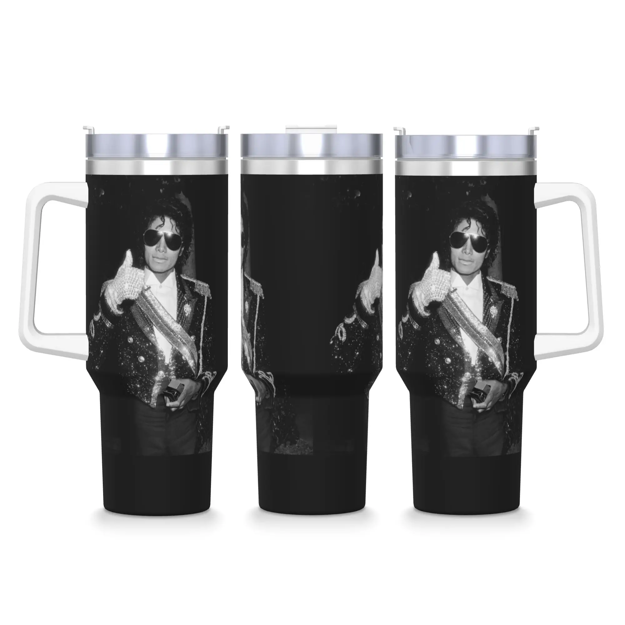 Michael MJ Tumbler King of Pop Male Cold Drink Water Bottle Portable Stainless Steel Thermal Cups Graphic Travel Car Mugs