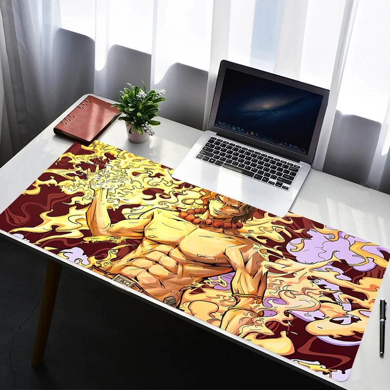 

Mouse Pad Office PC Gaming Accessories Keyboard Pad Anime One Piece Portgas·D· Ace Cartoon Print Mousepad Laptop Desk Mouse Mat