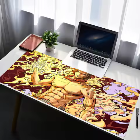 Mouse Pad Office PC Gaming Accessories Keyboard Pad Anime One Piece Portgas·D· Ace Cartoon Print Mousepad Laptop Desk Mouse Mat