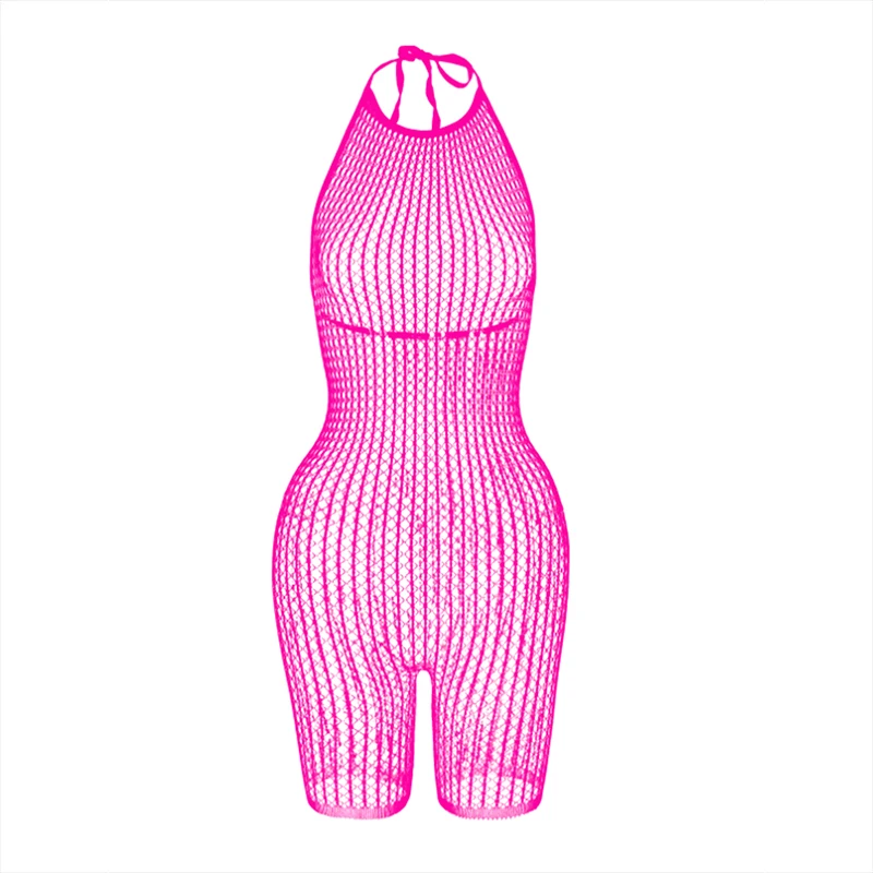 Vestido ajustado de rejilla transparente para mujer, sin mangas, con diseño calado, ideal para la playa, como cubierta para el traje de baño o para usar sobre un bikini (el bikini no está incluido).