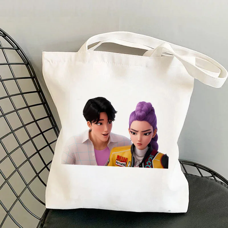 حقيبة قماش مطبوعة من Witch Hunt للبنين والبنات حقيبة قماش للمدرسة المتوسطة حقيبة تسوق كسول حقيبة كتف بيل اليد للتنقل #5