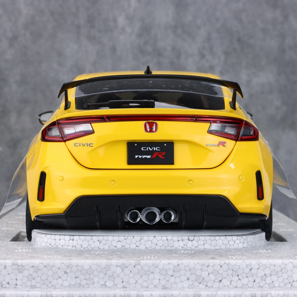 MOTORHELIX MH 1:18 Civic Type R FL5 Gelb JDM Simulation Limited Edition All Open Alloy Metal Statisches Automodell Spielzeug Geschenk