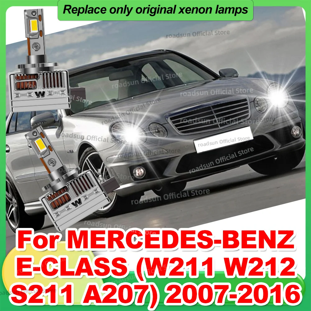 

LED Headlights Canbus 1:1 HID Xenon Lamp 50000LM For MERCEDES BENZ E CLASS W211 W212 S211 A207 2007-2016 2012 2013 2014 2015
