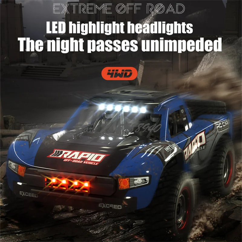 70KM/H Brushless Remote Control Car 4WD High Speed Drift Racing Vehicle Spring Damping  Highlight LED Climbing Off-Road RC Car