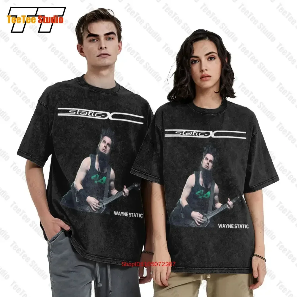 New Wayne Static X The Frontman Rhythm Guitar Programming Black Vintage Oversized T-Shirt 01SV