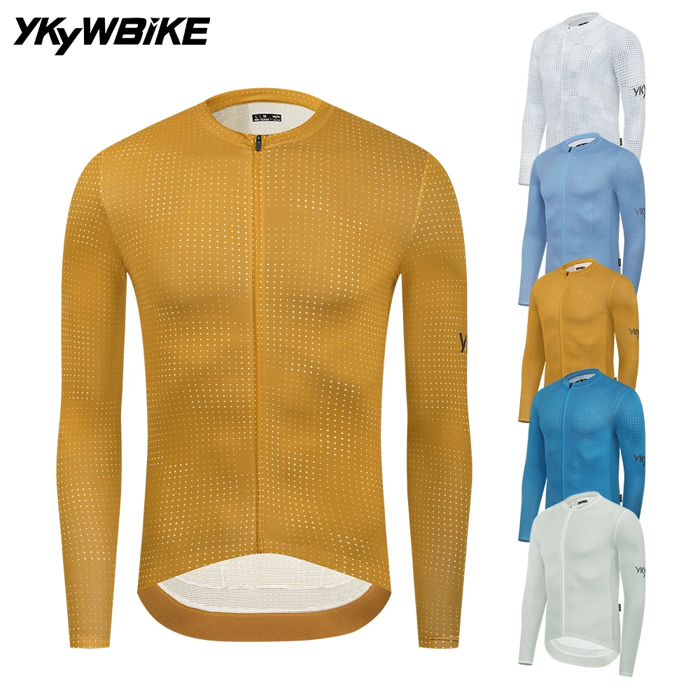 ykywbike-men-seamless-long-sleeve-cycling-jersey-upf-50-breathable-quick‑dry-mtb-riding-shirt-road-bike-top-for-spring-autumn