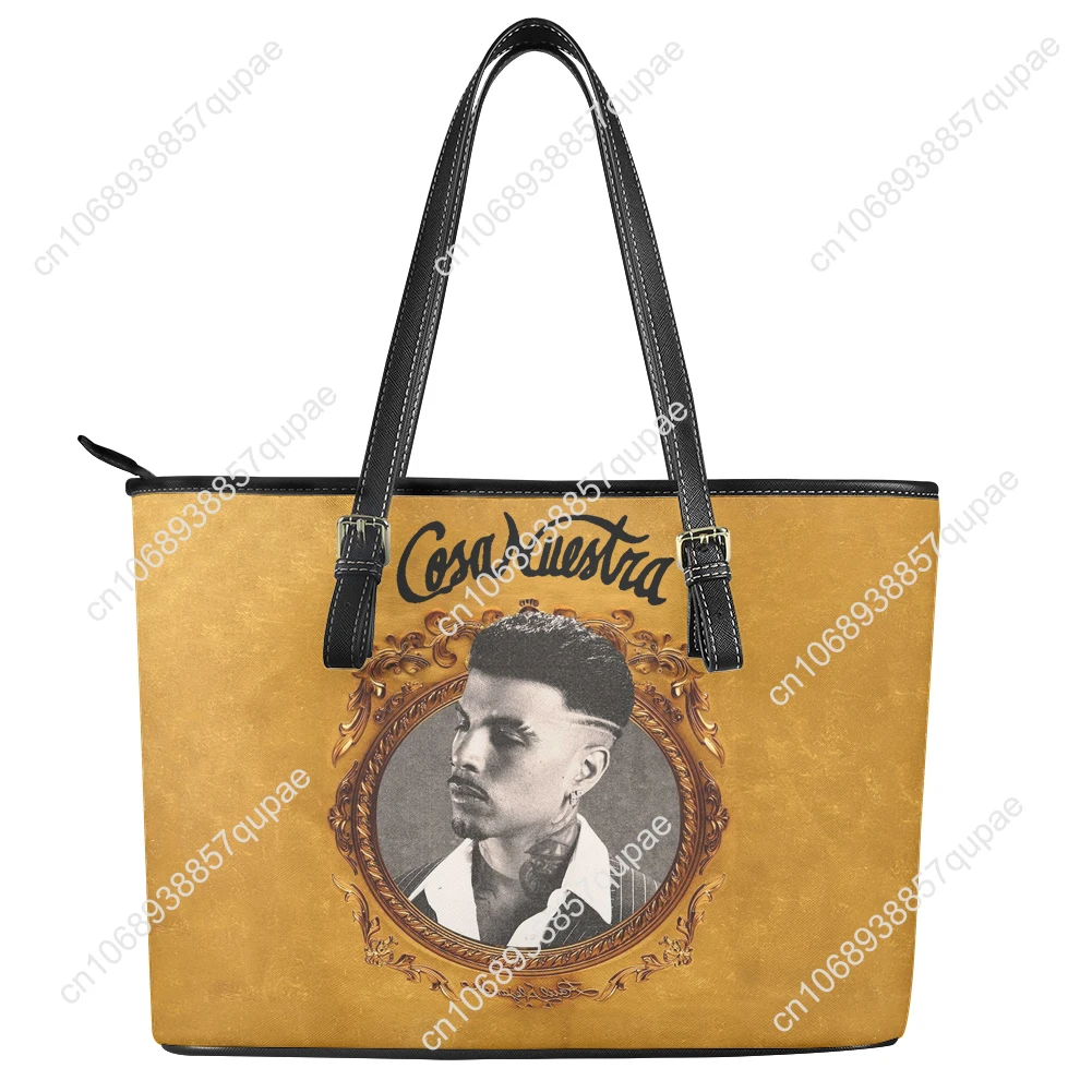 Singer Rauw Alejandro Cosa Nuestra Custom Handbag Womens Mens Tote Bag Shoulder Bag Business Leather Purse Travel Bag Gift