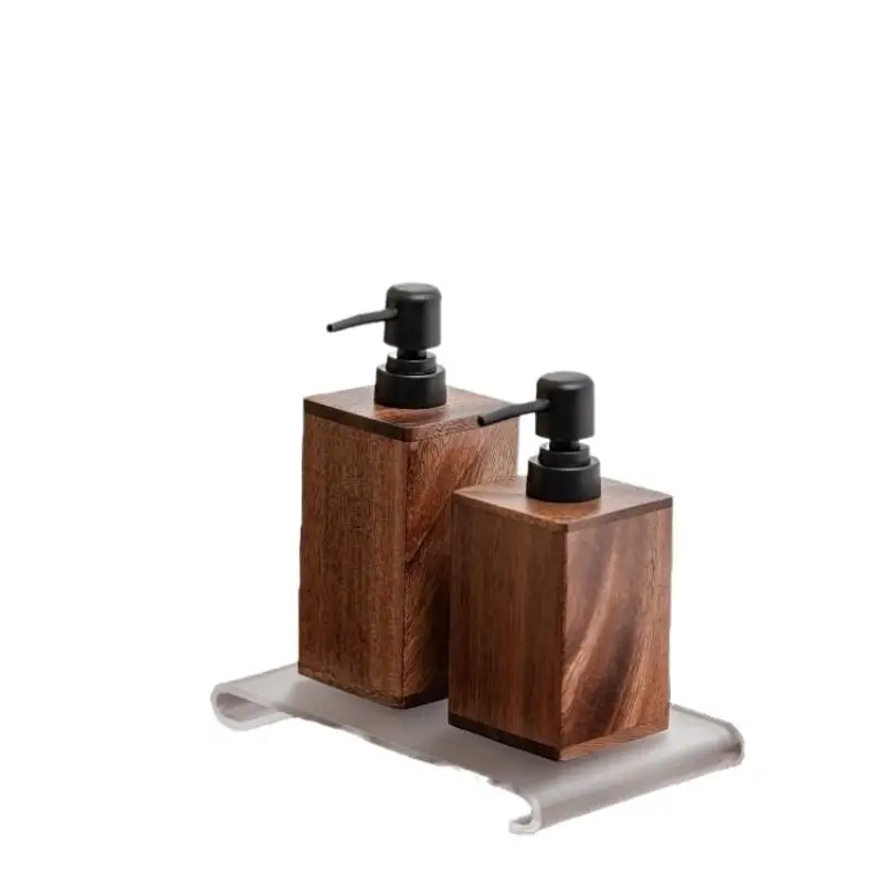 

Luxury Wooden Soap Dispenser Hand & Lotion Bathroom Accessory - For Home & TravelSoap Bar Dispenser