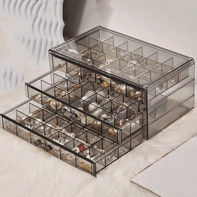 1pc, Grids Transparent Acrylic Organizer Box Nail Art Compartment Storage Box for Beads Organizer DIY Manicure Accessories