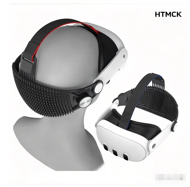 HTMCK Adjustable Soft Silicone Head Strap, Lightweight Comfort Pressure Relief VR Headset Accessory for Down Play