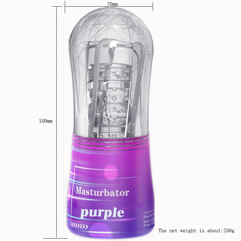 Male Masturbator Cup Soft Silicone Pussy Transparent Vagina Adult Goods Endurance Exercise Vacuum Pocket Cup for Adults Sex Toys