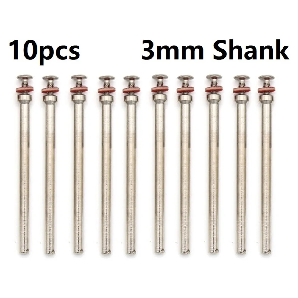 Study. hg 품질 강한 연마 생크, 휠 액세서리, 쥬얼리 비즈 맨드릴 생크, 3.0mm 디스크 도구, 10 개