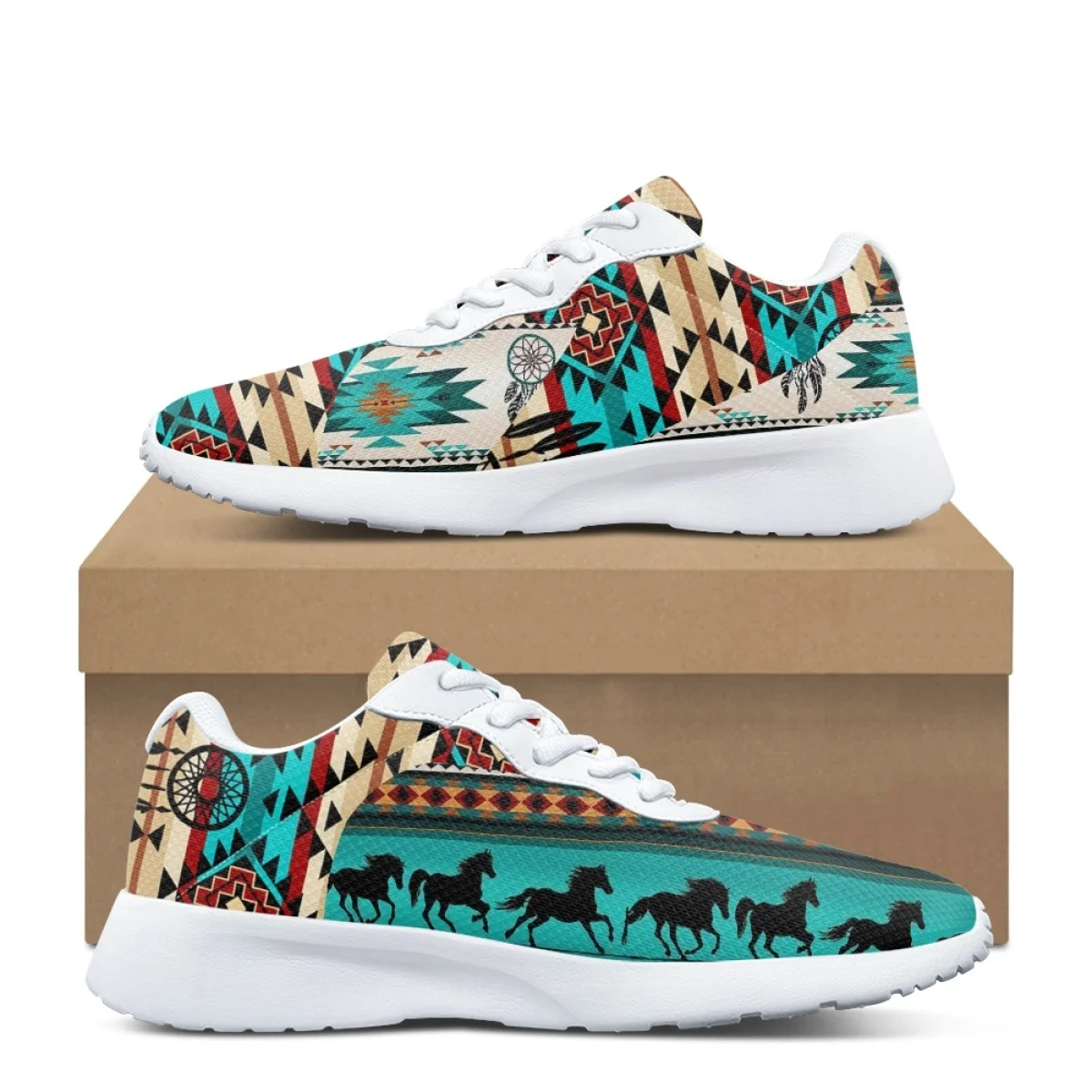 New Polynesian Tribal Print Design for Women Home Yoga Fitness Shoes Cozy Shock Absorbing Wear-Resistant Ladies Outdoor Sneakers