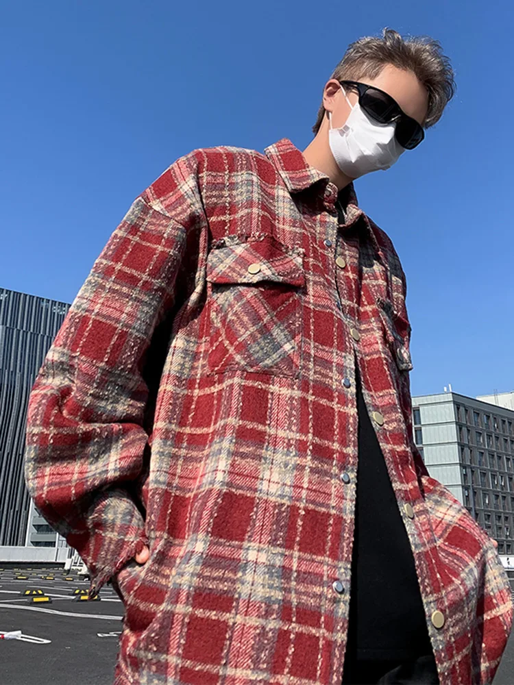 

Американский ретро-стиль: мужская весенне-осенняя рабочая одежда, куртка в стиле минимализма, модный барочный утилитарный пиджак, комплект для пары