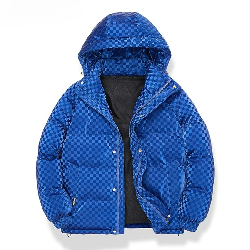 

New Arrival Casual Mens Winter Trendy Hooded Bread Couple Bright Face Starry Thickened Coat Cotton-padded Jackets