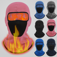 Unisex Plush Hat With Neck Scarf Knitting Balaclava Hat Fashionable For Winter Warm Outside Sports Skiing Running Beani