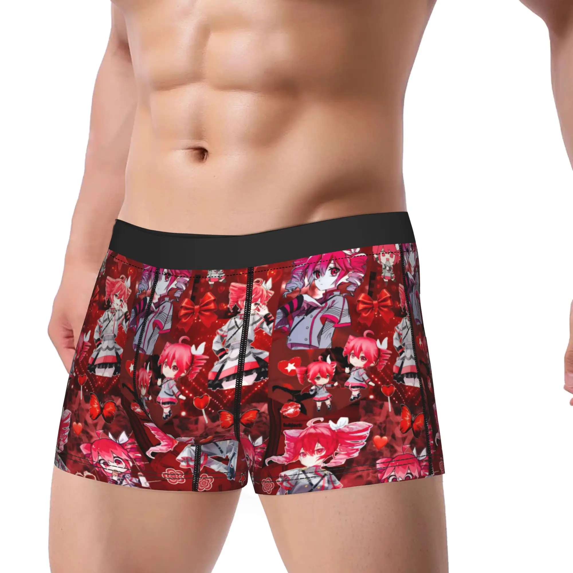 Pearto Poteto Anime Kasane Teto Virtual Singer Underwear  Man Panties Pattern Breathable Trunk Quality Boxer Brief Plus Size