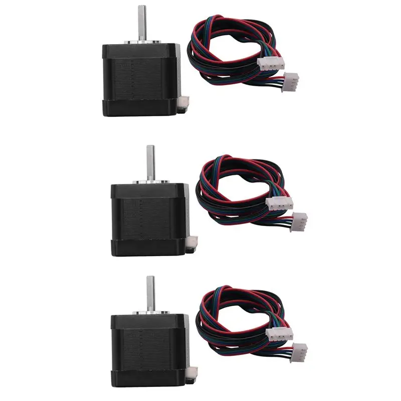 A27F-3X 3D Printer Motors, Nema 17 Stepper Motor,40Mm High Torque Bipolar Dc Step Motor Kit, For 3D Printer Engraving