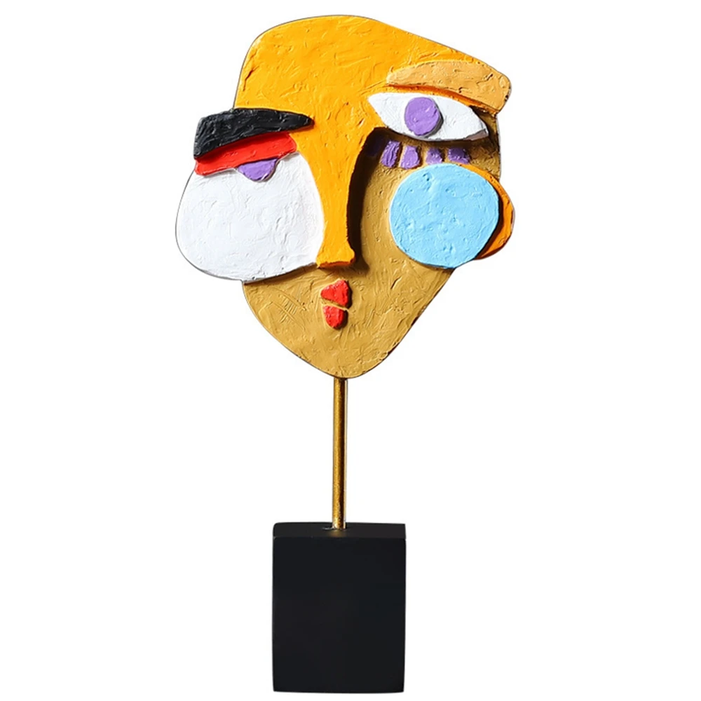 

Creative abstract face mask decoration entrance hall living room Sculpture Figurine Nordic Room Home Decor Decoration Desk