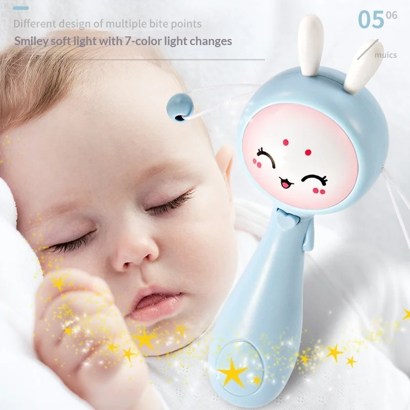 طفل الموسيقى عضاضة دمية شخشيخة للطفل 0-12 التعليم المحمول سرير أطفال جرس الوليد عربة سرير الرضع مصاصة الاجتياح المسيل للدموع #1