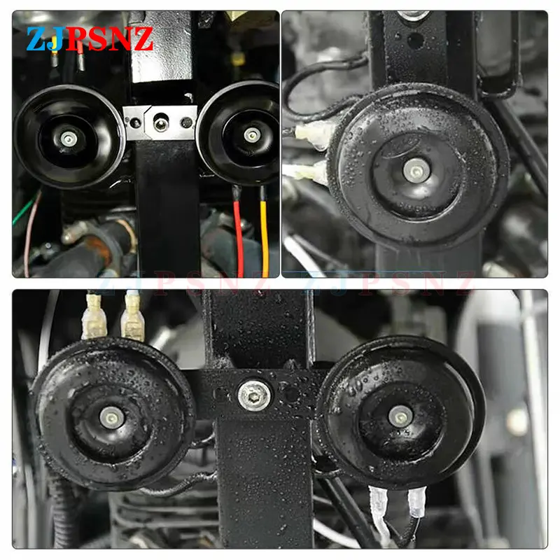Universal Scooter Horn 6V 12V 24V 36V 48V 60V 72V E-Bikes Motorcycle Electric Horn Kits 110db Waterproof Round Loud Horn Speaker - Image 6