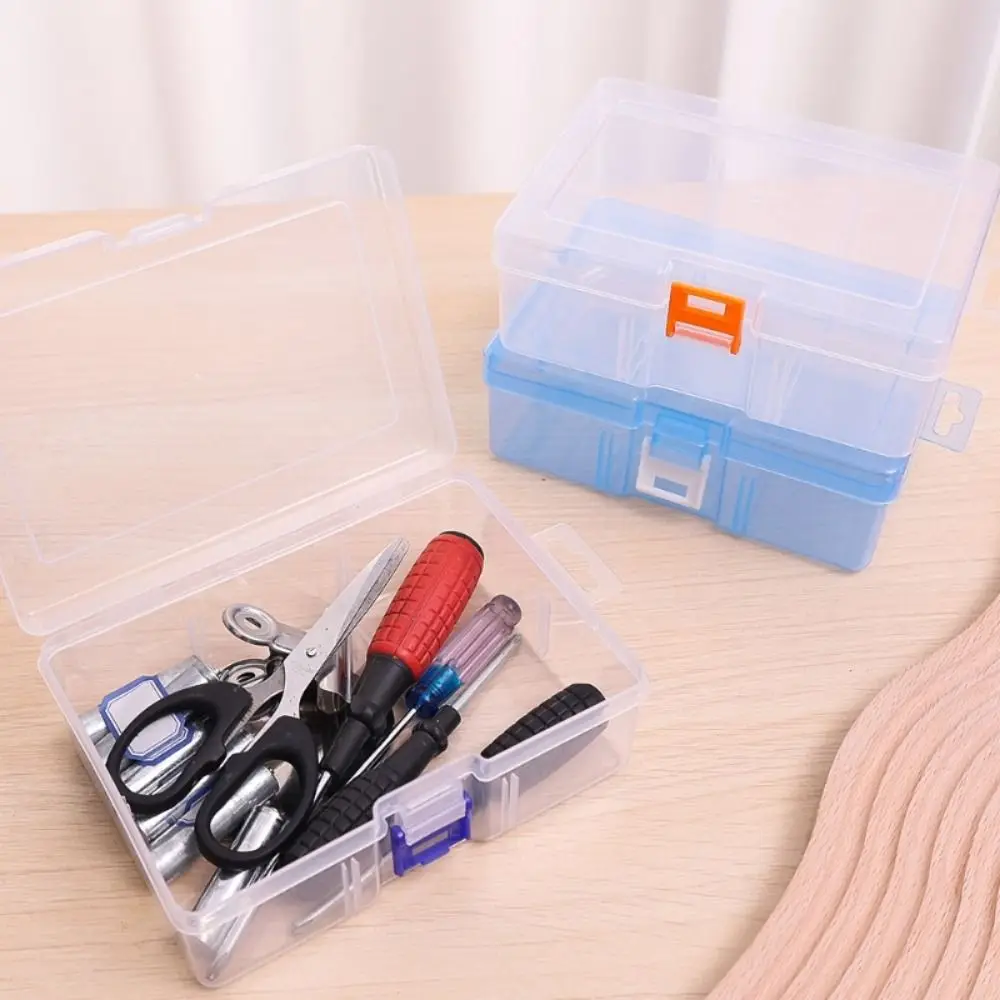 1Pcs Component Tools Jewelry Display Box Transparent Large Capacity Plastic Container Storage Box Dustproof Screw Sewing Cases