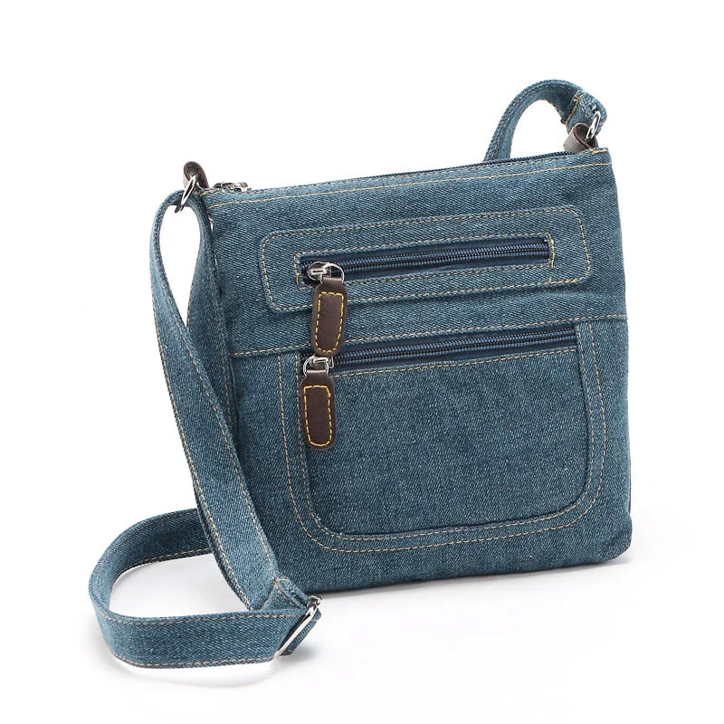 Denim Shoulder Bag Handbags Matching Jeans Youthful College Style Women Crossbody Bag Female Messenger Bag Tote Pouch