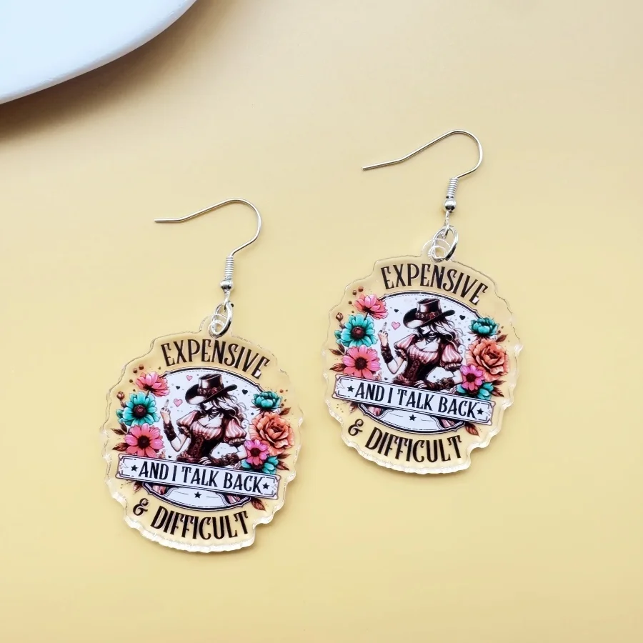 Boucles d'oreilles en acrylique, nouveauté, chères et difficiles, mignonnes, créatives, mode kawaii, bijoux personnalisés, cadeau unique et intéressant