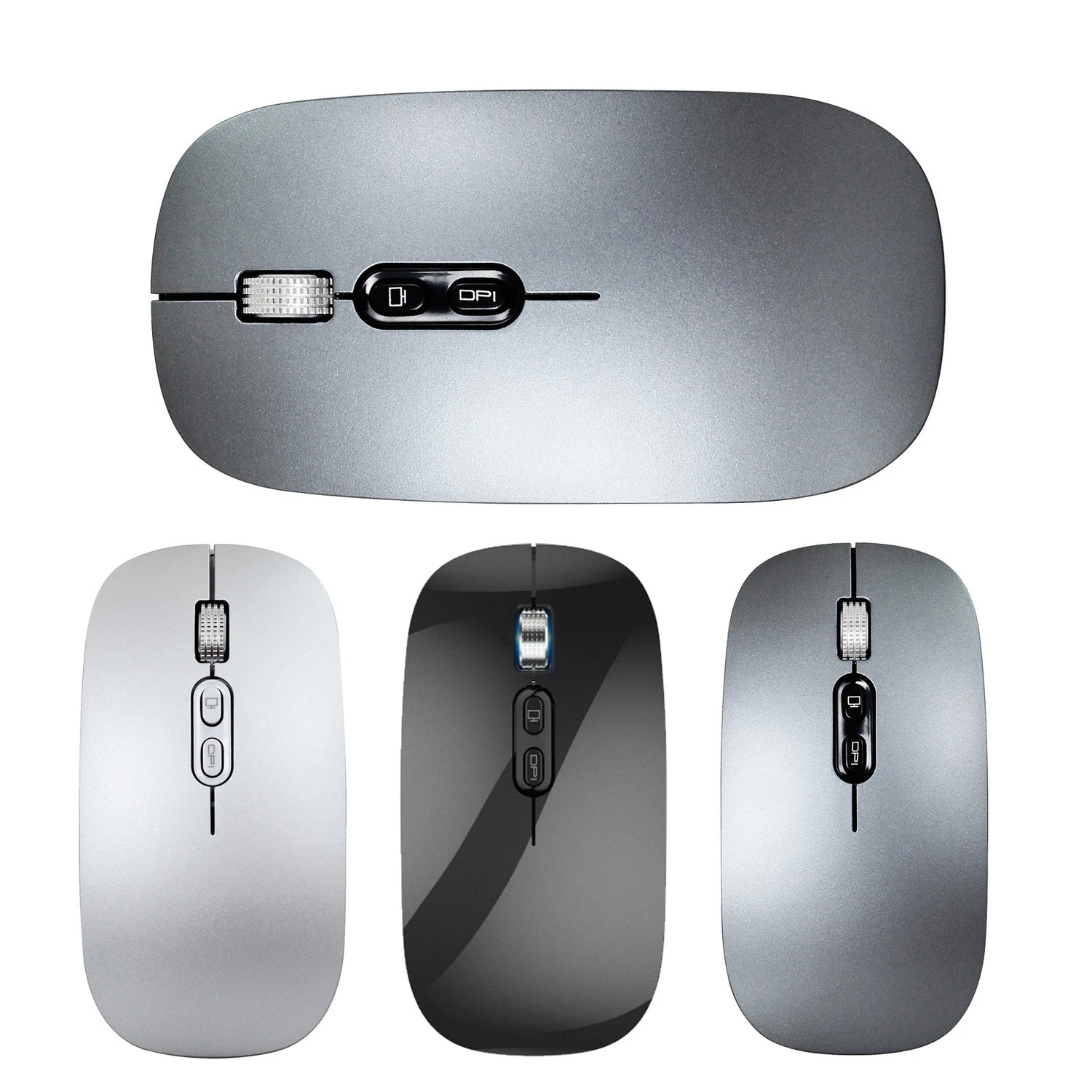 Computer mouse 2.4G + bluetooth rechargeable wireless rechargeable mouses  500mAh silent design computer souris myszka office