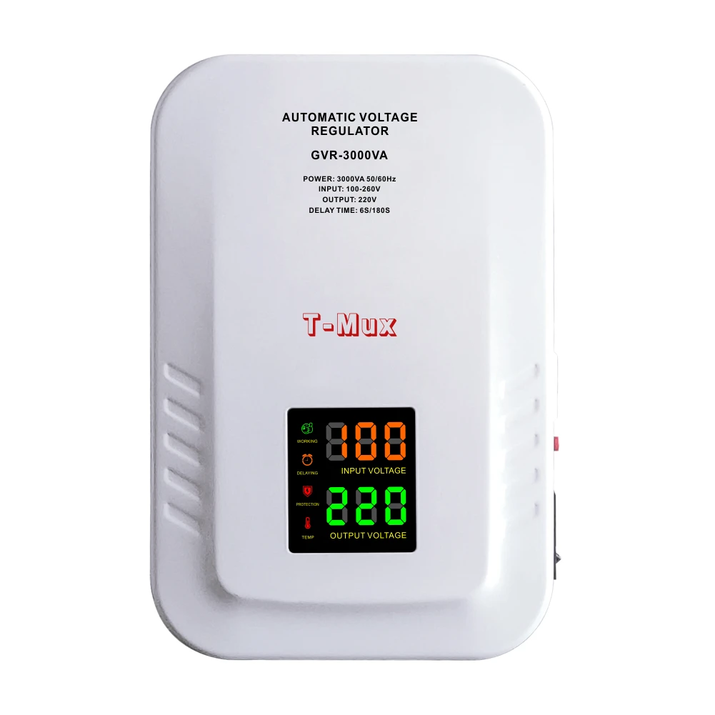 GVR-3KVA Wall Mounted Relay Type Automatic Voltage Regulator Stabilizer 220V 110V