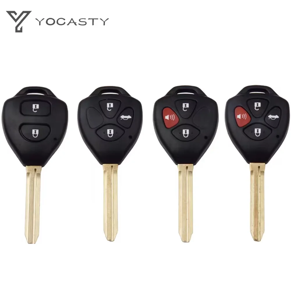 YOCASTY Remote Car Key Shell Case 2/2+1/3/4 Buttons For Toyota Camry Avalon Corolla Venza 2007-2012 TOY43 Blade Key Fob Shell
