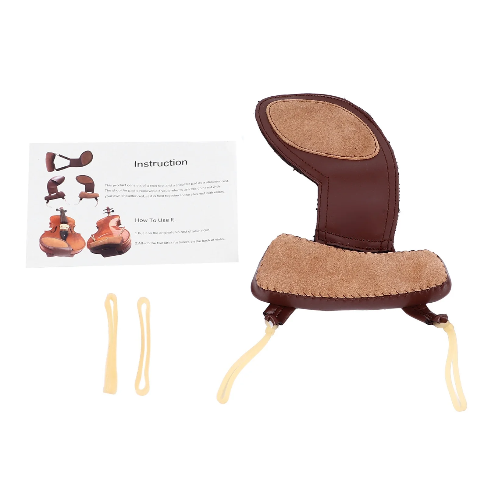 Violin Shoulder and Chinrest Pad 2 in 1 Anti Slip Waterproof Violin Shoulder Cushion 3/4‑4/4