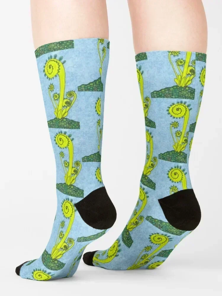 Fiddleheads Feeling Fine Socks tennis halloween Thermal man winter funny sock Boy Socks Women's
