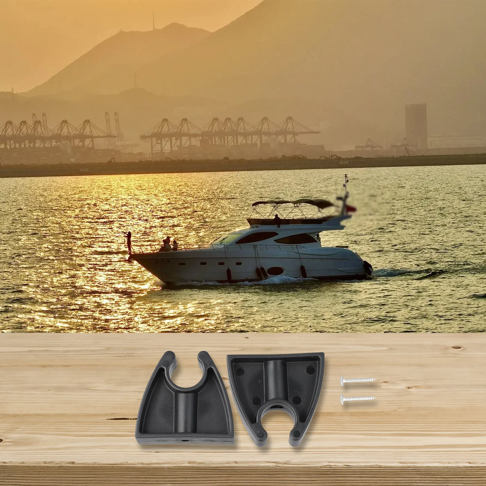 

2 шт. зажимы для крепления удилищ на лодке, морские фиксаторы для фонарных столбов на яхте, держатели для труб, аксессуары для лодок